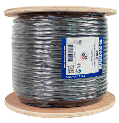 Vertical Cable Audio Cable, UV Outer Jacket, Direct Burial, 12/4 Stranded (65 Strand), CMR - 500ft Spool