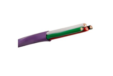 Vertical Cable Audio Cable, 14AWG, 4 Conductor, Stranded (41 Strand), 500', PVC Jacket, Pull Box, Purple