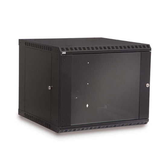 Kendall Howard LINIER Fixed Wall Mount Cabinet, Glass Door - 9U