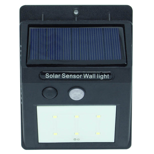 6LED Wallmount Solar Sensor LED Light 1W 120LM, 3pc Set