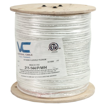 Vertical Cable 14/4 CL3P, CMP Plenum Rated, Unshielded, Stranded, Bare Copper Conductors, 1000ft Spool