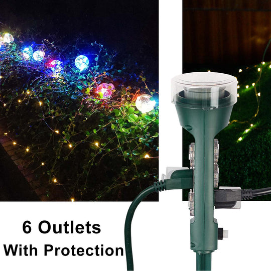 6-Outlet Yard Stake Mechanical Timer