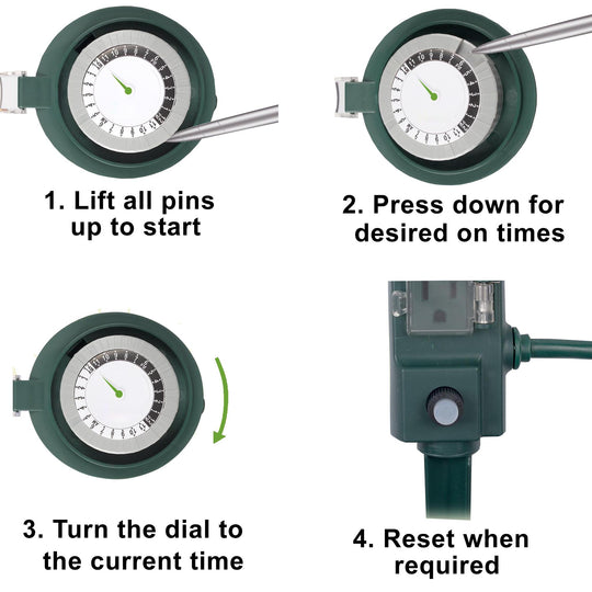 6-Outlet Yard Stake Mechanical Timer