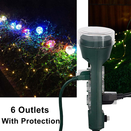 6-Outlet Yard Stake Digital Timer