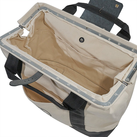 Klein Tools 5003-18 18 Inch Canvas Tool Bag with Leather Bottom