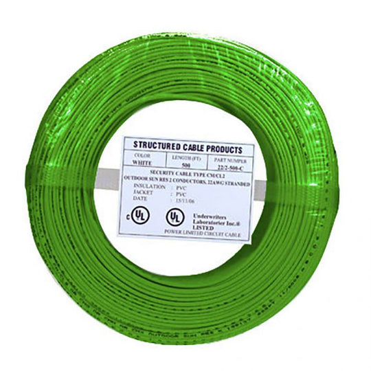 SCP 2C/22 AWG Stranded PVC Coil Pack Security Alarm Cable - 500FT