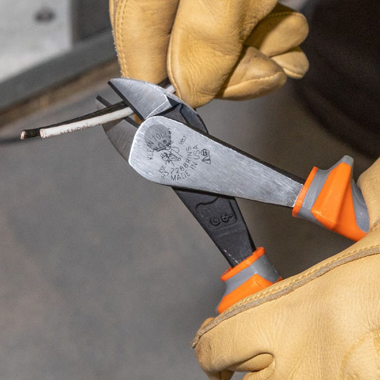 Klein Tools Diagonal Cutting Pliers, Insulated, High Leverage, 8-Inch, 2288RINS