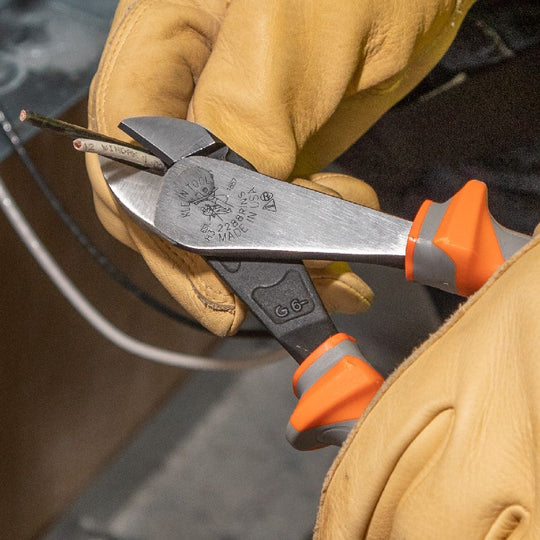 Klein Tools Diagonal Cutting Pliers, Insulated, High Leverage, 8-Inch, 2288RINS