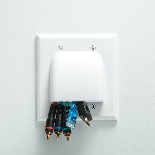 Vanco Slim Bulk Cable Wall Plate