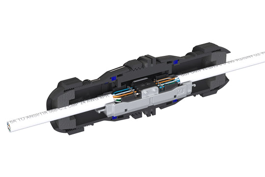 Vertical Cable Coupler Module, IDC-to-IDC Splice, CAT6A STP, Panel Mounting, IP68
