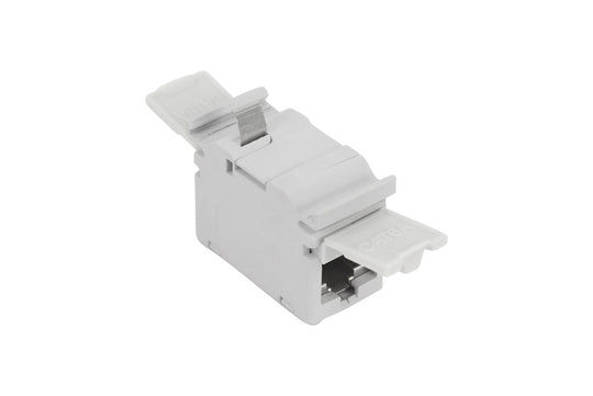 Vertical Cable DIN-Rail Feed-Through Adapter, Category 6A, STP, 35-mm, Grounding