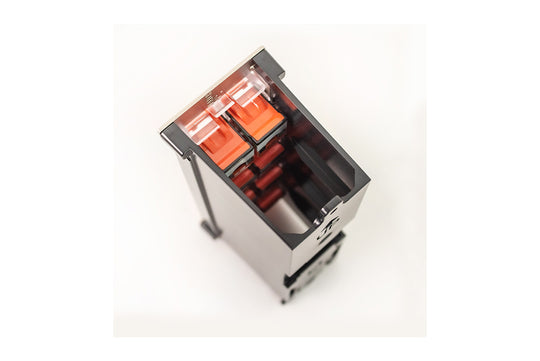 Vertical Cable DIN-Rail Keystone Module Box, 35-mm, 8-position, Grounding, Swingable