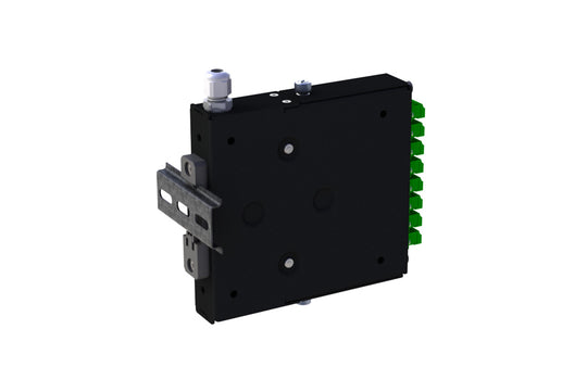 Vertical Cable DIN-Rail Connectivity Node with DIN-Rail-Mount Option