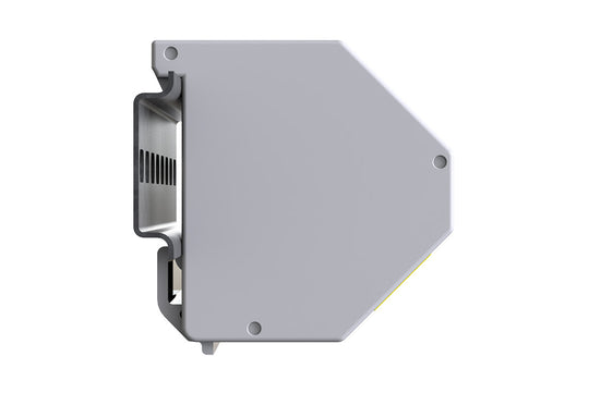 Vertical Cable DIN-Rail Keystone Module Holder, 35-mm, Plastic, Stackable, Grounding, Labeling, One Left Cover, Blank