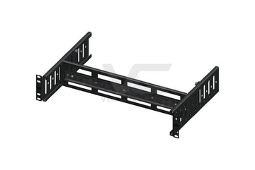 Vertical Cable DIN-Rail to Equipment Rack Adapter Bracket, Foldable, 2-RMU, 8-in Deep