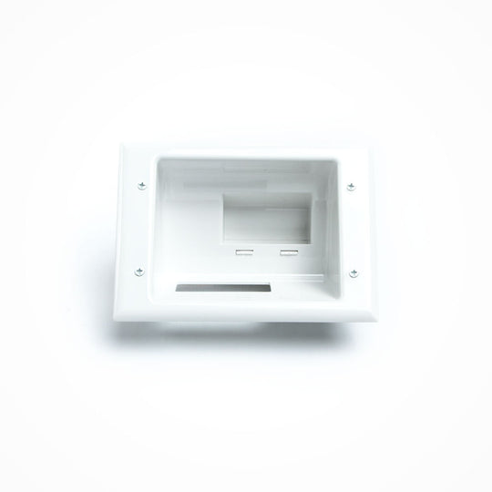 DataComm Recessed Pro-Power Kit w/ Duplex Receptacle and Straight Blade Inlet