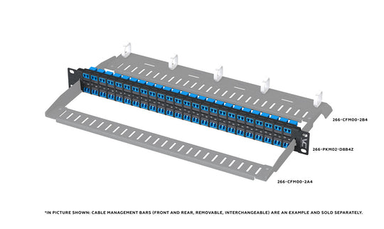 Vertical Cable Blank Rack-Mount Panel, Keystone-Module, 1U, 48-Position, Blank (Without Label Holders)