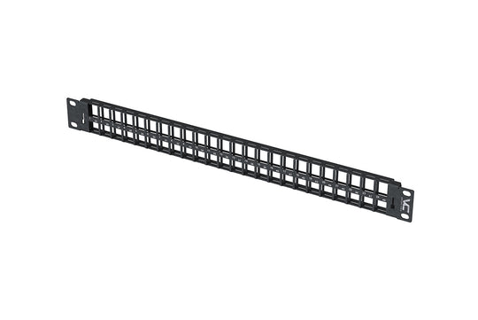 Vertical Cable Blank Rack-Mount Panel, Keystone-Module, 1U, 48-Position, Blank (Without Label Holders)