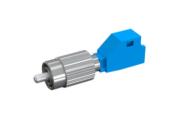 Vertical Cable Optical Fiber Test Adapter, 2.5-mm to 1.25-mm Conversion, Hybrid, FC Plug to LC Adapter, SX, SM, UPC.