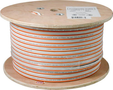 Vertical Cable Bundled Cable, 1 x Cat5E (UTP) with 4C x 16AWG, PVC Jacket, 500ft, Spool, White