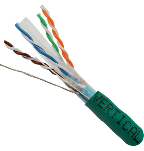 Vertical Cable 1000ft Solid Shielded Cat6 Cable - 23AWG F/UTP 550MHz CMR