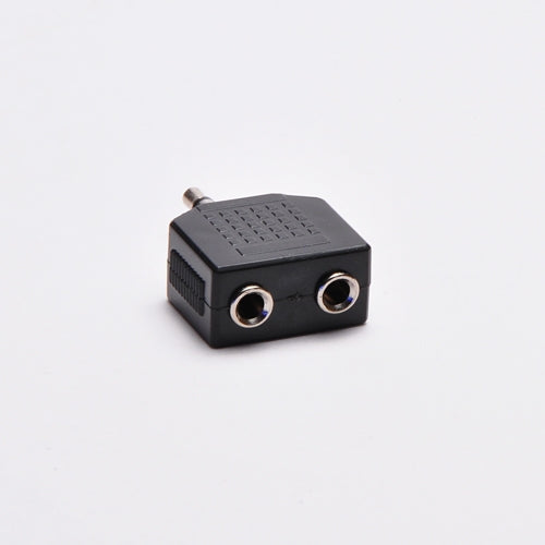 3.5mm Stereo Male to (2) 3.5mm Stereo Female Adapter - Plastic