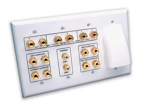 Vanco HTWP72BW 7.2 Home Theater Wall Plate w/ Bulk Cable