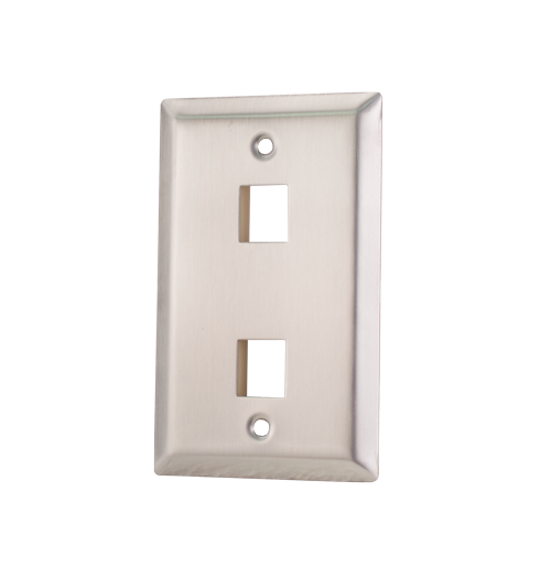 Vertical Cable Stainless Steel Keystone Wall Plate