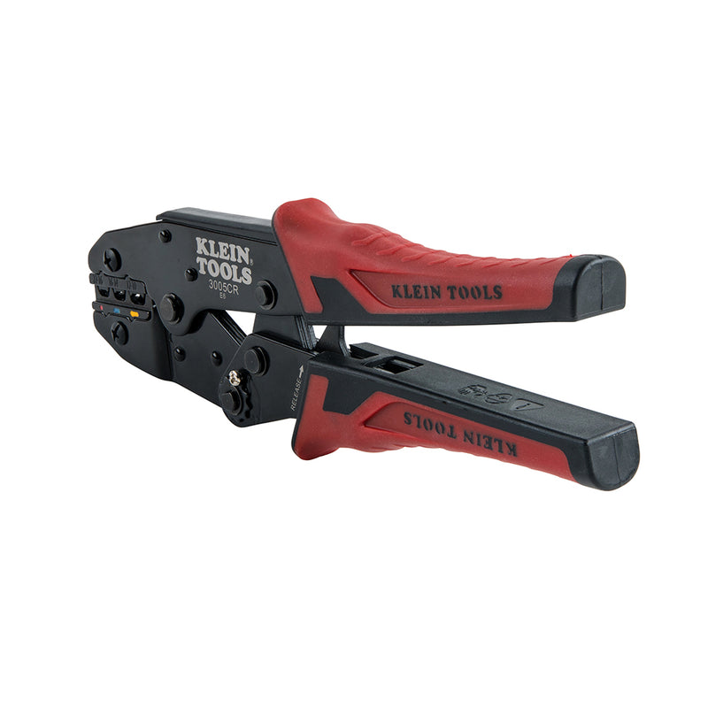 Klein Tools Ratcheting Crimper, 10-22 AWG - Insulated Terminals, 3005CR