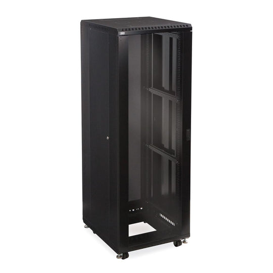 Kendall Howard LINIER Server Cabinet - Glass/Vented Doors - 24" Depth - (22U-45U)