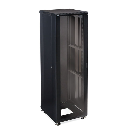 Kendall Howard LINIER Server Cabinet - Glass/Solid Doors - 24" Depth - (22U-45U)