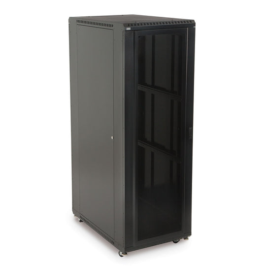 Kendall Howard LINIER Server Cabinet - Convex/Glass Doors - 36" Depth - (22U-42U)