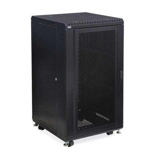 Kendall Howard LINIER Server Cabinet - Convex/Glass Doors - 24" Depth - (22U-42U)