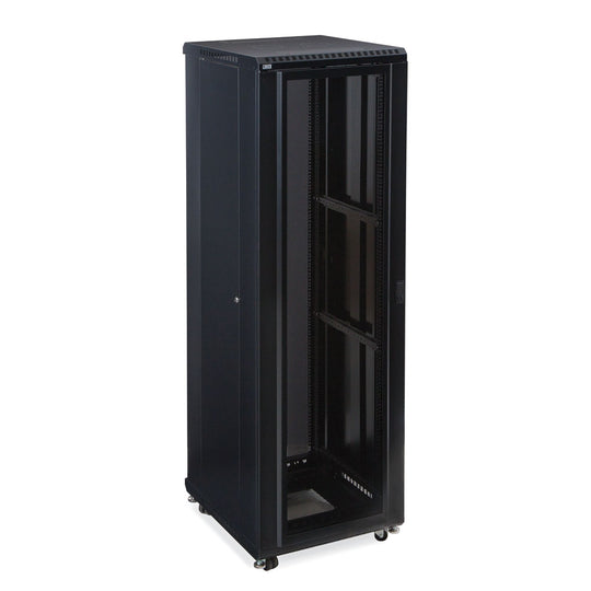 Kendall Howard LINIER Server Cabinet - Convex/Glass Doors - 24" Depth - (22U-42U)