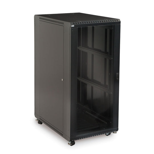 Kendall Howard LINIER Server Cabinet - Glass/Glass Doors - 36" Depth - (22U-45U)