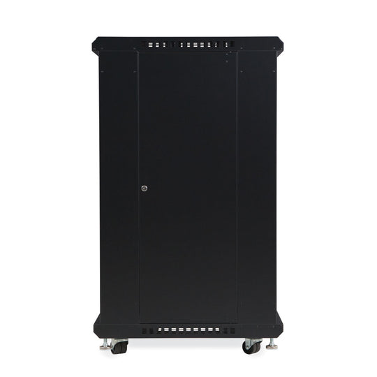 Kendall Howard LINIER Server Cabinet - Solid/Convex Doors - 24" Depth - (22U-42U)