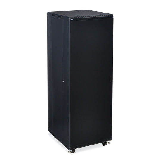 Kendall Howard LINIER Server Cabinet - Solid/Convex Doors - 24" Depth - (22U-42U)
