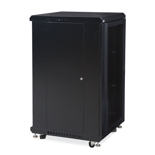 Kendall Howard LINIER Server Cabinet - Convex/Vented Doors - 24" Depth - (22U-42U)