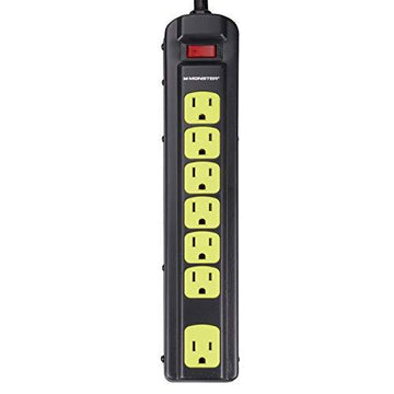 Monster Power Heavy Duty Power Strip Surge Protector, 7 AC, 4ft