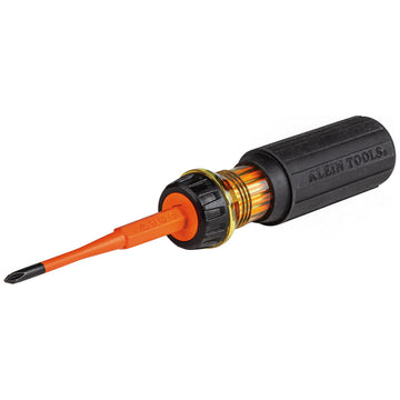 Klein Tools Flip-Blade Insulated Screwdriver, 2-in1, Ph Bit #1, Sl Bit 3/16-Inch, 32286