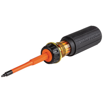 Klein Tools Flip-Blade Insulated Screwdriver, 2-in-1, Square Bit #1 and #2, 32287