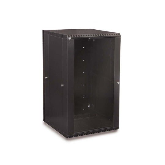 Kendall Howard LINIER Swing-Out Wall Mount Cabinet, Glass Door - 22U