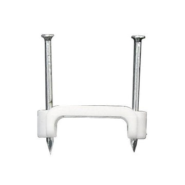 Morris 35000 Plastic Cable Clips Flat 2 Nail for 12/2 & 14/2 NM Cable & UF (1/2” wide) 100 Pack