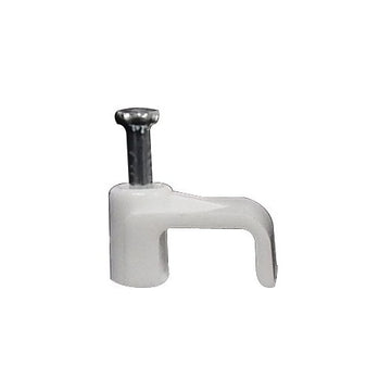 Morris 35014 Plastic Cable Clips Round 1 Nail for small cords 100 Pack