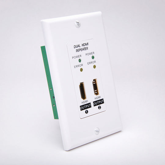 Dual HDMI Repeater Wall Plate - 150ft