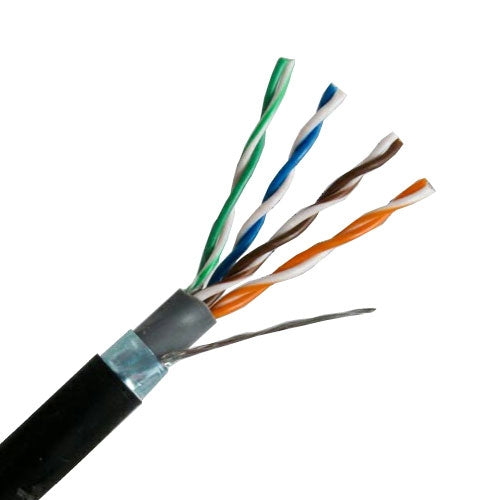 Vertical Cable 1000ft Solid Direct Burial Cat5E Cable - 24AWG  F/UTP 350MHz Waterproof