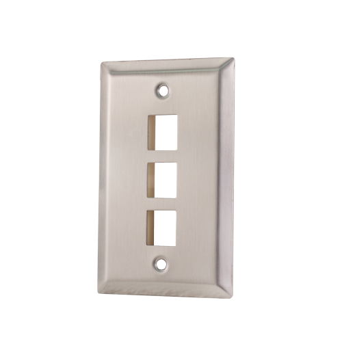 Vertical Cable Stainless Steel Keystone Wall Plate