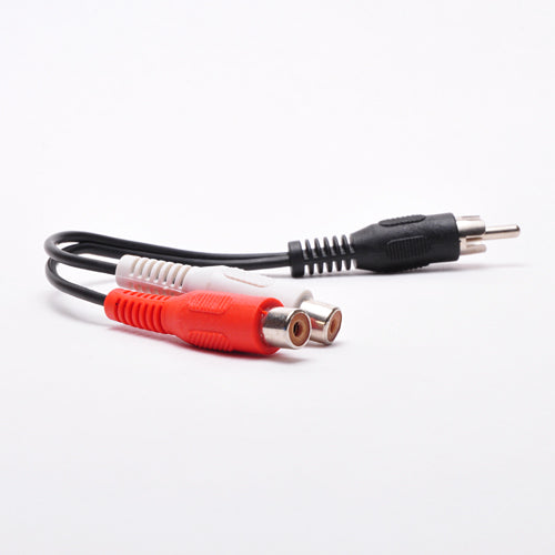 6 Inch (2) RCA Female to RCA Male Adapter Cable