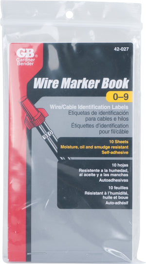 Gardner Bender Pocket Pack Wire Markers (numbers 0-9), 42-027
