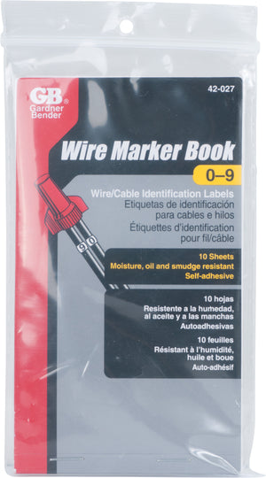 Gardner Bender Pocket Pack Wire Markers (numbers 0-9), 42-027